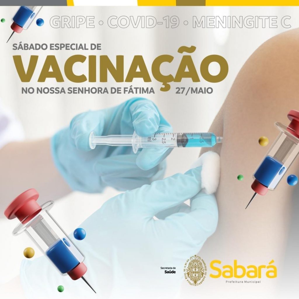 SAÚDE: MUTIRÃO DE VACINAÇÃO ACONTECERÁ NESTE SÁBADO (27/5), NA ESCOLA MUNICIPAL GABRIELA LEITE ARAÚJO