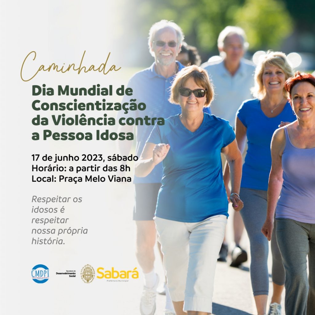 SOCIAL: PREFEITURA E CONSELHO DO IDOSO PROMOVEM CAMINHADA PARA CELEBRAR O DIA MUNDIAL DA CONSCIENTIZAÇÃO DA VIOLÊNCIA CONTRA A PESSOA IDOSA