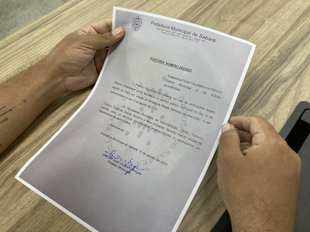 NOSSA SENHORA DA ASSUNÇÃO: PREFEITURA ESTABELECE PONTO FACULTATIVO NA SEGUNDA-FEIRA (14/8)