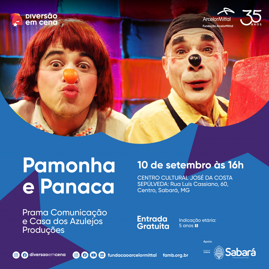 CULTURA: TRAZENDO MUITO HUMOR, O ESPETÁCULO “PAMONHA E PANACA” CHEGA A SABARÁ