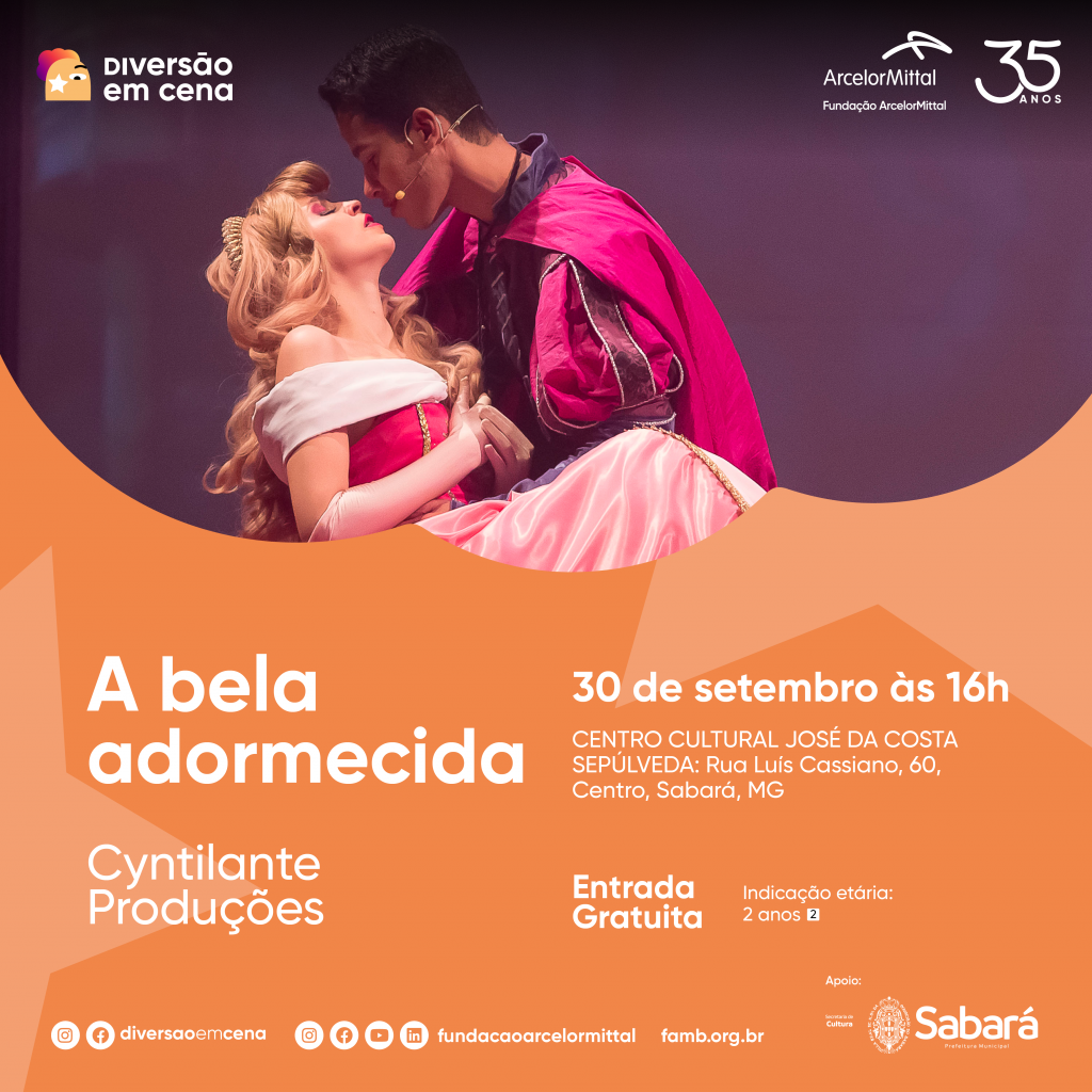 CULTURA: CLÁSSICO INFANTIL “A BELA ADORMECIDA” FECHA A PROGRAMAÇÃO DE SETEMBRO DO DIVERSÃO EM CENA
