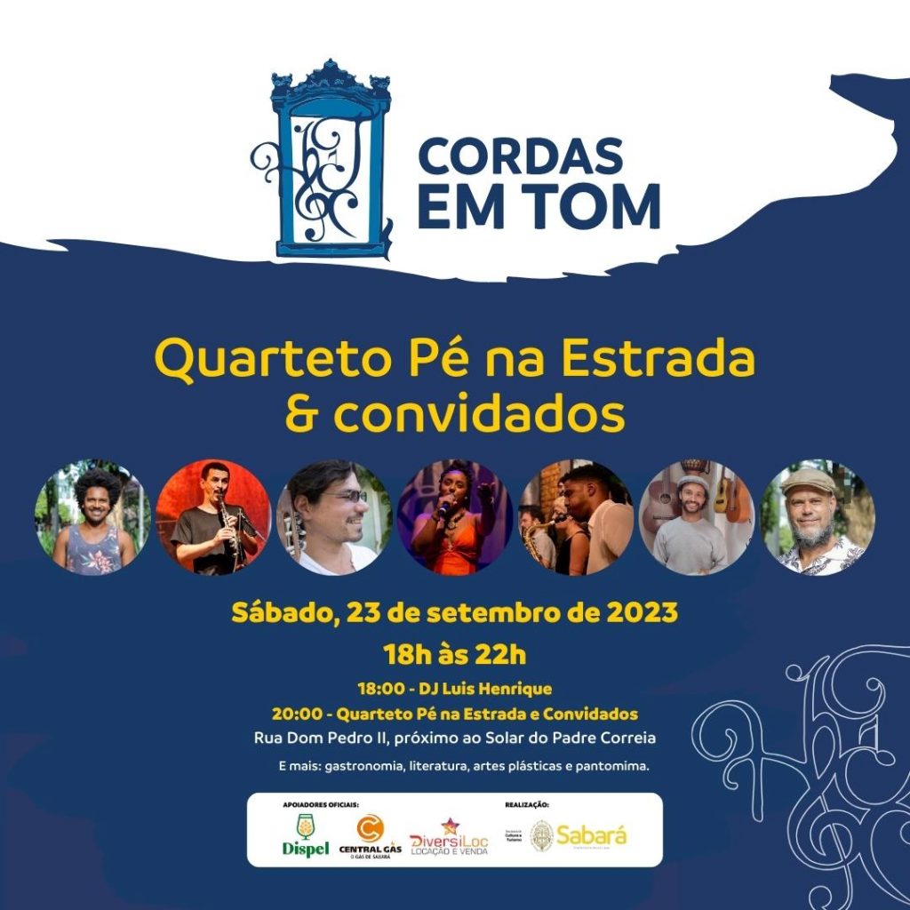 CULTURA:  “QUARTETO PÉ NA ESTRADA E CONVIDADOS” É A PRÓXIMA ATRAÇÃO DO CORDAS EM TOM