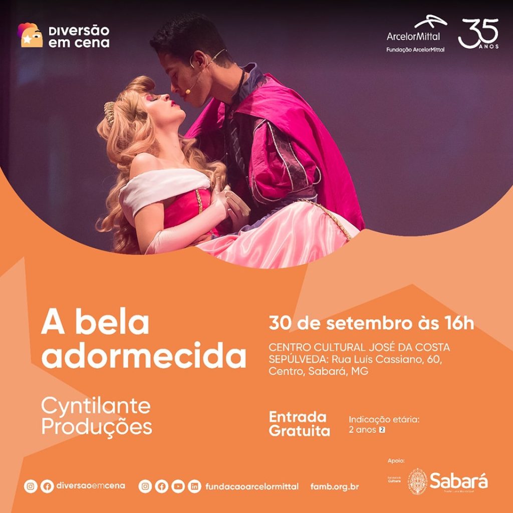 CULTURA: CLÁSSICO INFANTIL “A BELA ADORMECIDA” FECHA A PROGRAMAÇÃO DE SETEMBRO DO DIVERSÃO EM CENA