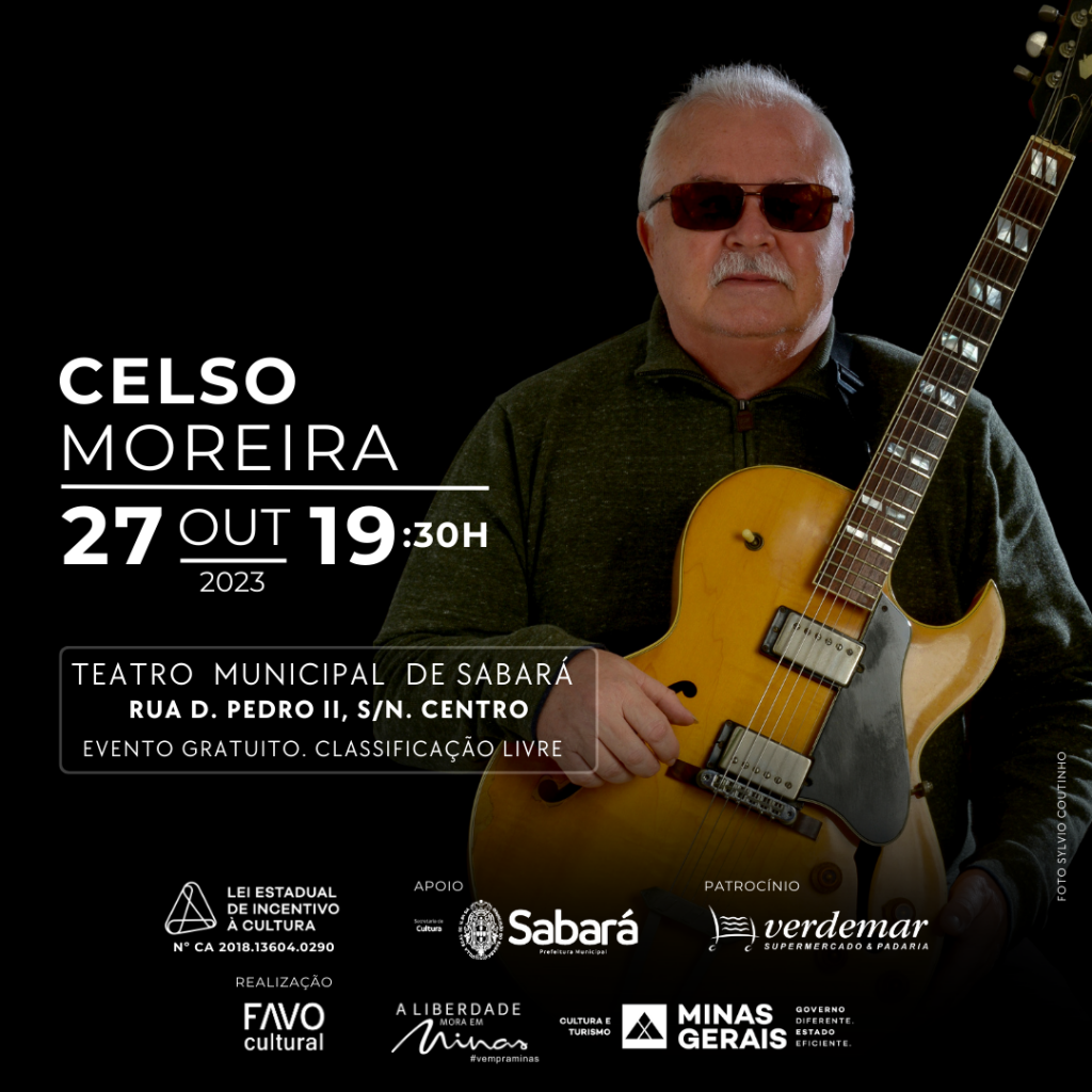 CULTURA: EM COMEMORAÇÃO AOS SEUS 70 ANOS DE VIDA E 40 ANOS DE CARREIRA, CELSO MOREIRA FARÁ SHOW NO TEATRO MUNICIPAL
