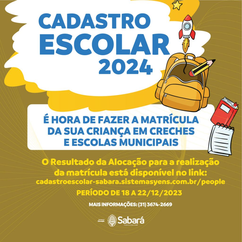 EDUCAÇÃO: RESULTADO PARA REALIZAÇÃO DA MATRÍCULA DOS ALUNOS DA REDE MUNICIPAL É DIVULGADO