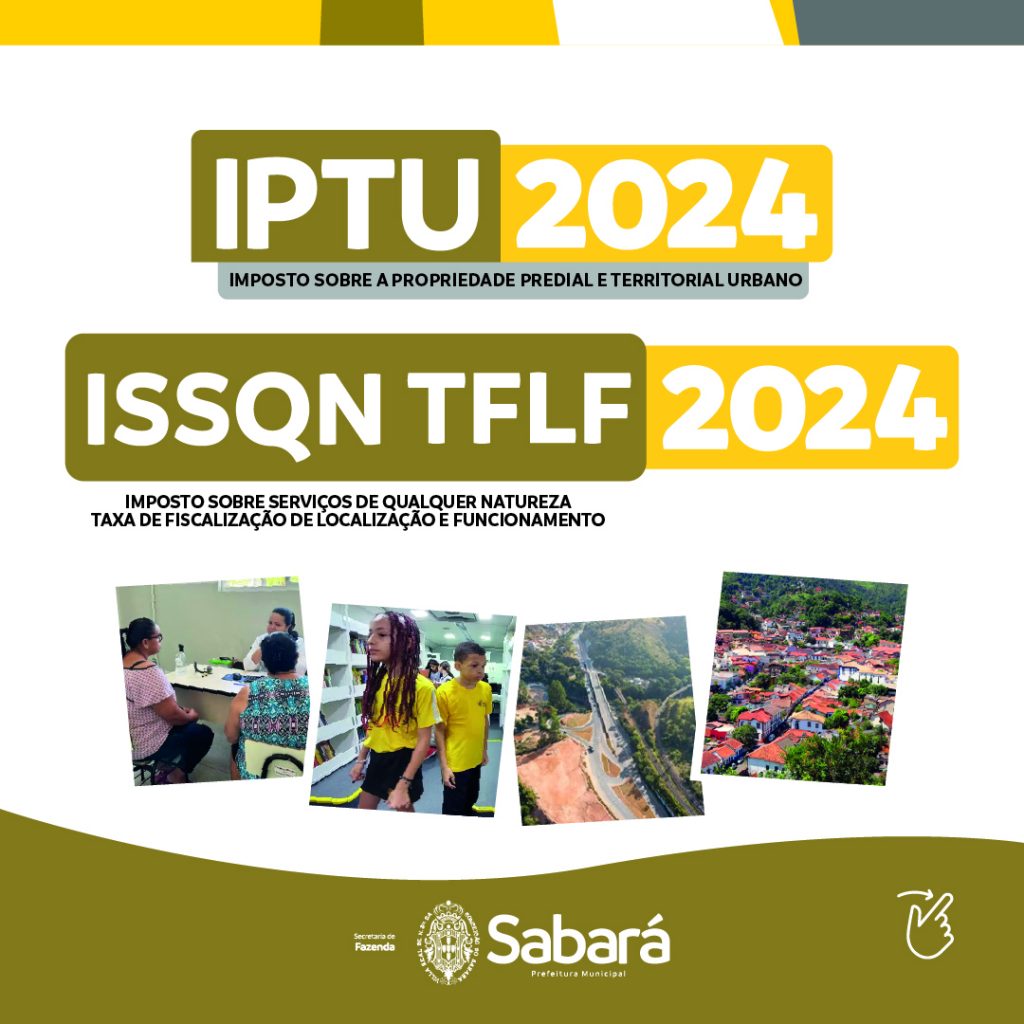 FAZENDA: GUIAS DO IPTU 2024 SERÃO ENVIADAS A PARTIR DO DIA 23 DE ABRIL PELOS CORREIOS; SEGUNDA VIA JÁ ESTÁ DISPONÍVEL NO SITE DA PREFEITURA