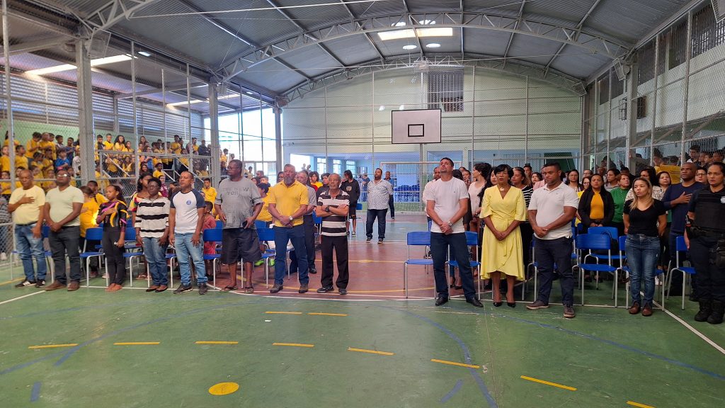 EDUCAÇÃO: ENTREGA DAS OBRAS DE REFORMA E AMPLIAÇÃO DA ESCOLA MUNICIPAL BERNARDINO AUGUSTO FERREIRA, NO BAIRRO BORBA GATO