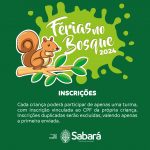 DIVERSÃO: PREFEITURA DE SABARÁ ABRIRÁ 1.000 VAGAS PARA CRIANÇAS NO PROGRAMA “FÉRIAS NO BOSQUE 2024”