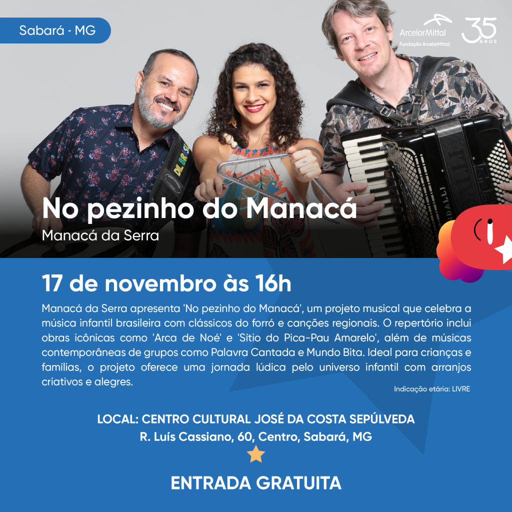 DIVERSÃO EM CENA: COM CLÁSSICOS DO FORRÓ E CANÇÕES REGIONAIS, “NO PÉZINHO DO MANACÁ” CHEGA EM SABARÁ