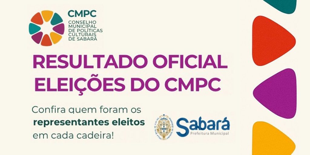 RESULTADO OFICIAL | CONSELHO MUNICIPAL DE POLÍTICAS CULTURAIS DE SABARÁ