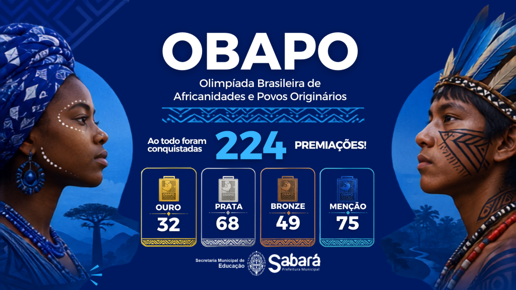 SABARÁ CONQUISTA 224 PREMIAÇÕES NA OLIMPÍADA BRASILEIRA DE AFRICANIDADES E POVOS ORIGINÁRIOS